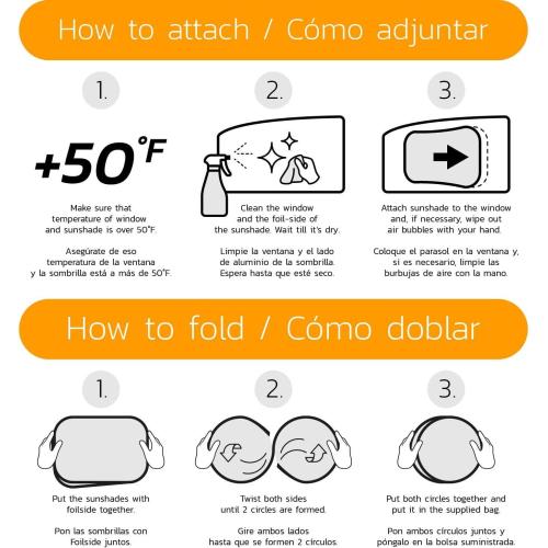 Car Window Shade for Baby with Certified UV-Protection 2 Pack - 20x12