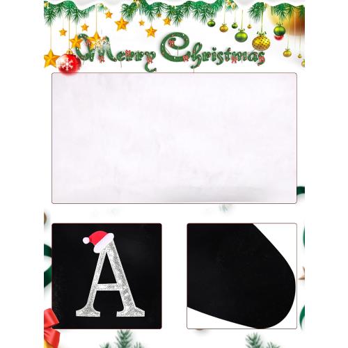 20 Inches Monogrammed Christmas Stockings with Letters,Super Soft Christmas Stockings Large Monogram Stockings Red Letter Stockings for Christmas Holiday Xmas Gift…