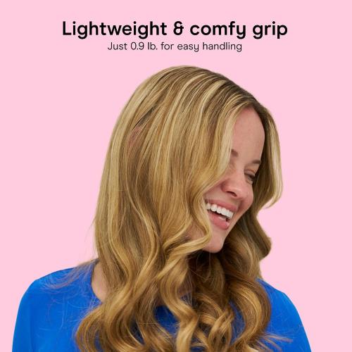 Conair Curling Iron, Double Ceramic, 1 1/2 Barrel, White/Rose Gold | Hair curler and hair waver for medium to long hair with 30 heat settings, built-in heat protection, a cool tip, and auto off