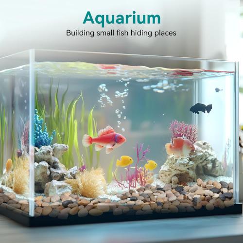 40 lbs Rocks for Outdoor Landscaping, 2-3 Aquarium Rocks for Fish Tank, Natural Decorative Garden Stone for Plants, Flower Pots, Vase, Walkways, Yard