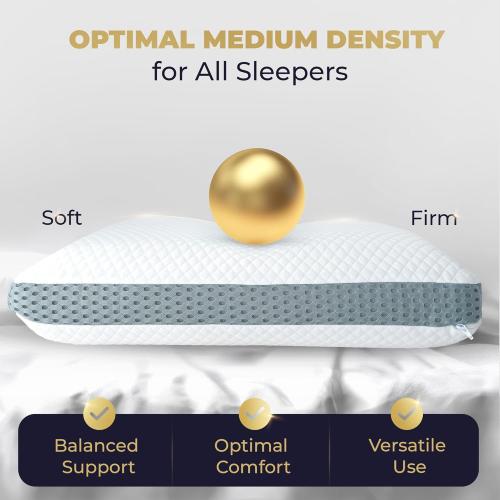 Memory Foam Pillow, Neck Pain Relief, for Neck and Shoulder Pain, Neck, Side Sleeper, Cervical Pillow,