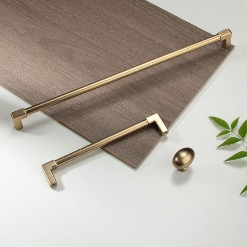 TUNNY 3Pack Classic Solid Cabinet Handles-10.08/256mm Screw Spacing Champagne Bronze Furniture Hardware Handles for Bathroom Dresser Kitchen Cabinets Bedroom Cabinet Pulls