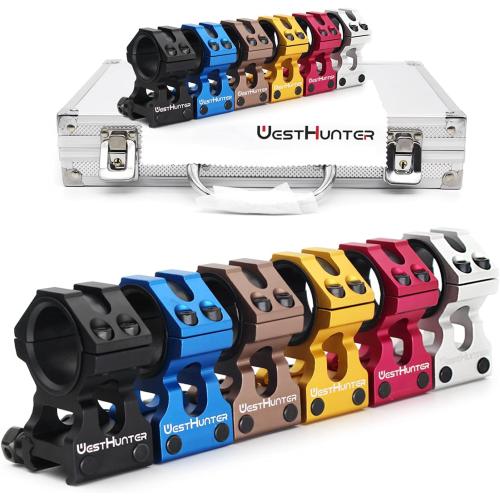 WestHunter Industrial Grade Precision Rifle Scope Rings, 1 Inch 30 mm Tactical 6061 T6 Picatinny Scope Mount | 36 mm / 29 mm Center Height