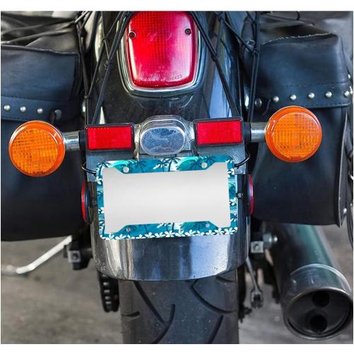 Horeset Wave Palm Tree Bauhinia Print License Plate Frame for Women,car Licenses Plate Covers for License Tag