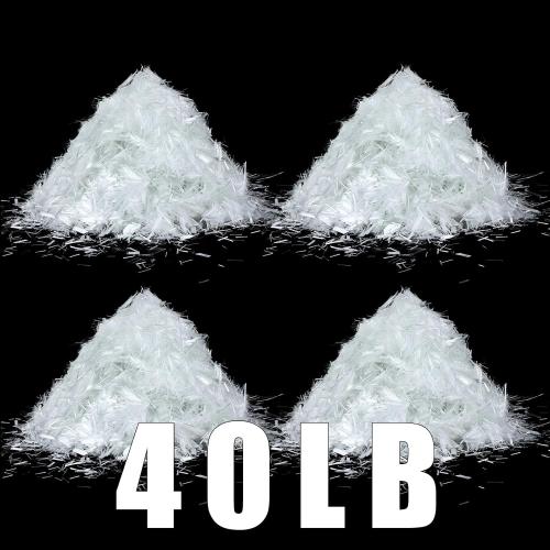 4 Pcs 10 Lb 3/4'' (19 mm) Fiberglass for Concrete Cement Mortar Mix, Reinforcement Anti Seepage Anti Cracking White Fibers Fiberglass for Concrete Building Walls Garden Floor
