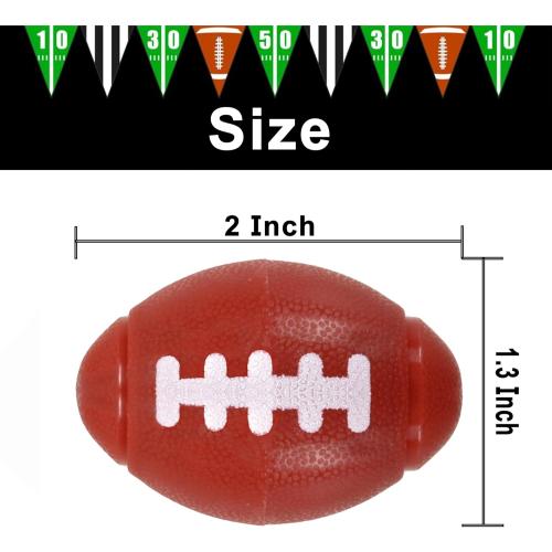 GIFTEXPRESS Football Fidget Spinners - 36 Piece Brown Color Kids 2 Party Favor Toys - Bulk Mini Foot Ball Stress Toy for Boys & Girls Birthday Gift