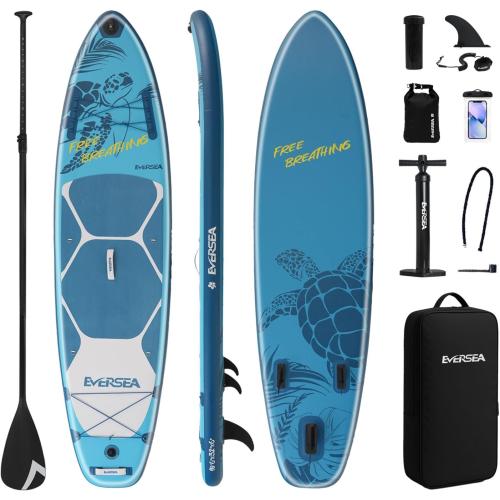 Size 11 ft Stand-Up Paddle Boards, 11 ft Inflatable Paddle Board with Camera Bracket, 3 Main Fin, 33 in Wide Stable All-Around Paddleboard for All Levels of Players