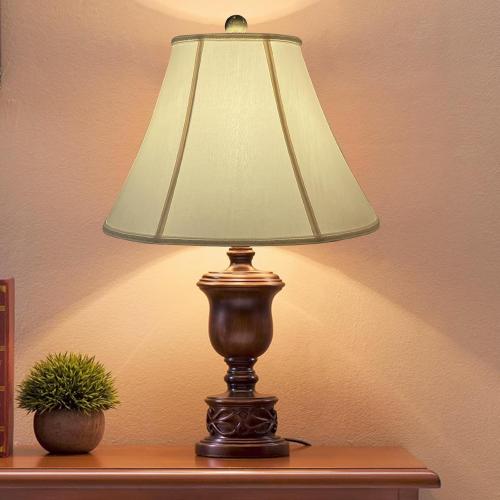 TOOTOO STAR Bell Lamp Shades, 7 x 15 x 10.5 Royal Style Spider LampShade or Table and Floor Lamps, Home Decor Beige Floor Lamp Table Lamp Shade