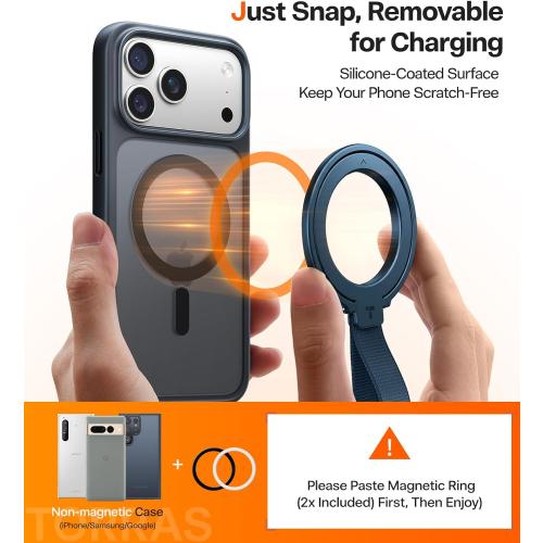 TORRAS (Gen6.0) Magnetic Phone Grip Ring Holder Kickstand, Ostand Ring Blue