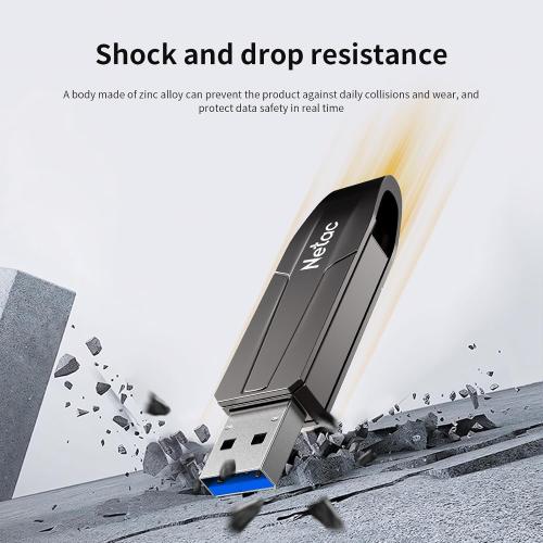 Netac 128GB Portable External USB Solid State Drive up to 550MB/s Type-c and USB 3.2 Dual Interface for Data Storage, Expansion of Storage for Photos/Videos/Music/Files, US8