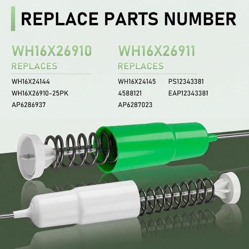 WH16X26910 WH16X26911 Washer Suspension Rods, Compatible with G.E GTW335ASN1WW GTW335ASN2WW GTW585BSV0WS GTW585BSV2WS GTW460ASJ4WW, Replaces WH16X24144 WH16X24145 AP6287023 AP6286937 Suspension Rods