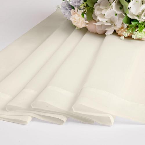 OWENIE Cream Sheer Curtains 84 inches Long 2 Panels Set for Bedroom Living Room, Soft Solid Living Room Sheer Curtain, Rod Pocket Light Filtering Curtains, 2 Pcs Each 42“ W x 84 L,Cream