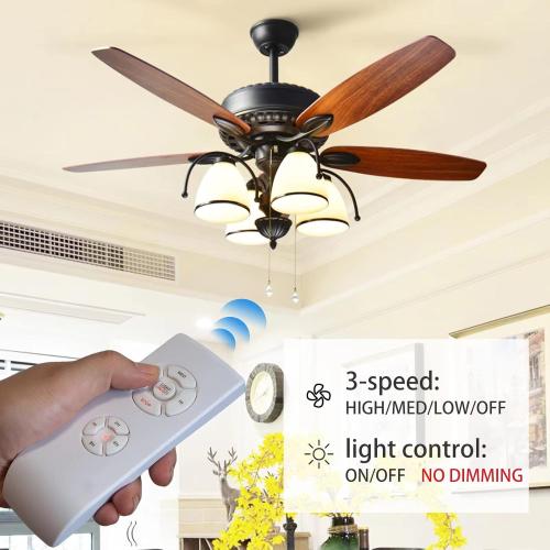 Universal Ceiling Fan Remote Control Kit - 3-in-1 Wireless Mini Remote with Speed Control, Light Switch & Timer for Hunter, Honeywell, Harbor Breeze, Westinghouse & Other Major Brands