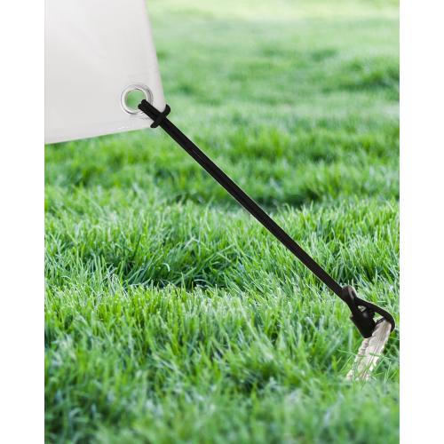 Small Black Bungee Cords with Hooks, 25 Pcs, 10 Inch, Latex Rubber, Heavy Duty, Sunproof, Waterproof, Elastic, Suitable for Tarpaulins, Tents, Canopy and Fixings