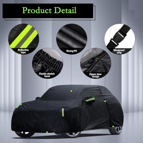 Car Cover Custom Fit for 2014-2025 Mini Cooper/Cooper S/Hardtop/Clubman/Countryman 4 Door, Waterproof All Weather Full Exterior Cover Rain Sun Protector with Door Zipper