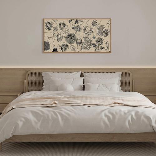 Ausril Cheers Bar Wall Art Framed Canvas Set - Vintage Drink Cocktail Painting, Modern Party Decor, Abstract Friend Pub Prints for Kitchen, Dinning Room, Restaurant, Living Room, Bar - 20x40 Inch