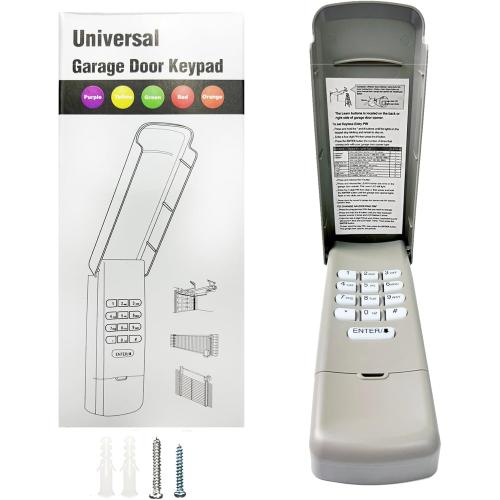 Universal Garage Door Opener Keypad for Liftmaster Chamberlain Craftsman Wayne Dalton Openers Produced Since 1993, Wireless Keypad Keyless Entry, Replaces 877/878MAX 377/977/877/66LM, Safe Security