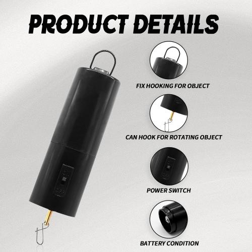 1 Pack Wind Spinner Motor, Black | Hanging Display, Rotating Motor, Battery Operated, Rotatable Hook