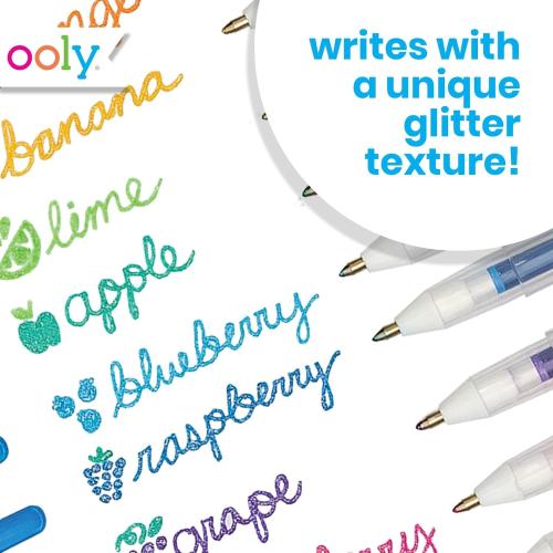 Ooly Scented Yummy Yummy Glitter Gel Pens Set of 12-1.00mm NIB Scented Glitter Pens for Kids, Adults, Art and Stationery Set Back to School Supplies