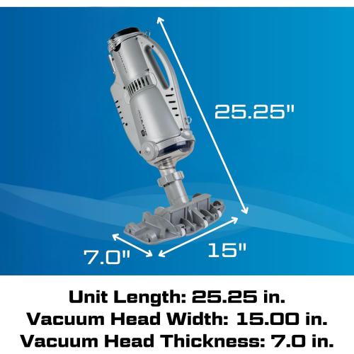 POOL BLASTER Pro 1000 Commercial Pool Vacuum for Inground Pools, Cordless Portable Heavy Duty Power, Up to 2 Hr Runtime, Sealed Rechargeable Battery, Filter Bags for Professional Clean, Rechargeable