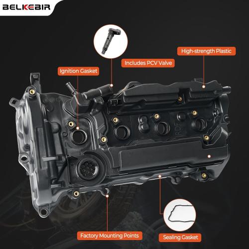 Engine Valve Cover with Gasket Compatible with 2013-2017 Honda Accord 2015-2019 Honda CR-V 2.4L Replace 12310-RDF-A01, 12310RDFA01