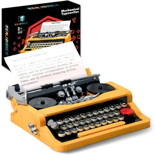 ENJBRICK Typewriter Building Set Compatible with Lego for Adults,Ideas Cute Building Toys for Girls 8-14 Years,Christmas Toys for Kids