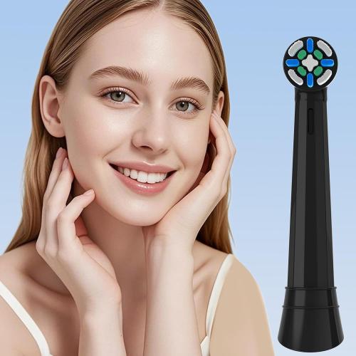 8 Pcs Replacement Toothbrush Heads Compatible with Oral B IO 2/3/4/5/6/7/8/9/10 Electric Toothbrushes, Brush Heads Refill Compatible with Oral B IO (Black)