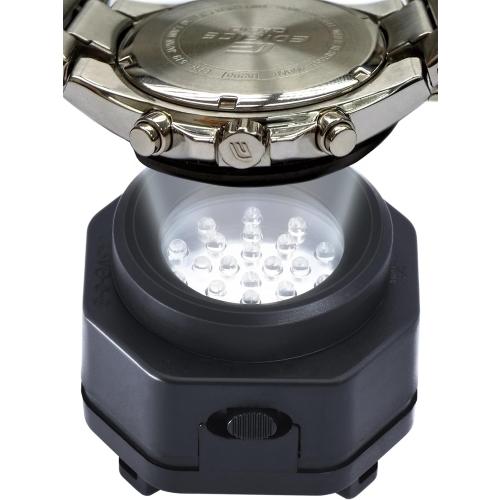 CoolFire - UV Free Solar Watch Fast Charger for All Eco Solar Watches for Men, Reloj Hombre Portable Battery Charger, for All Kinds of Sophisticated Eco Solar Watches (Black)