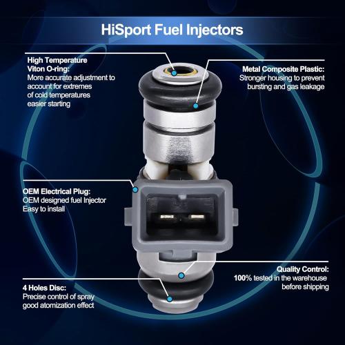 HiSport Racing Fuel Injector IWP162- Compatible with Harley Davidson Replaces 27609-01B, 27609-01, 1022-0113 (pack of 2)