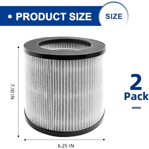 2801 Replacement Filter Compatible with Bissell MYair Personal Air Purifier 2780 2780A 2780B 2780P and 27809 - Compare to My Air Part 2801, High Efficiency Activated Carbon Filters (2 Pack)