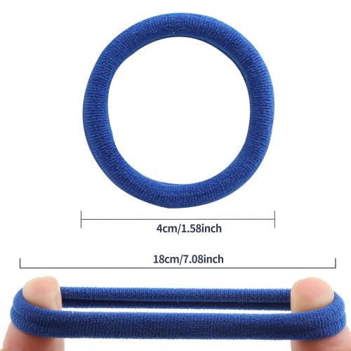 100 Pcs Thick Seamless Hair Ties, Ponytail Holders Hair Accessories No Damage for Thick Hair Valentine's Day Gift(Rainbow Colors)