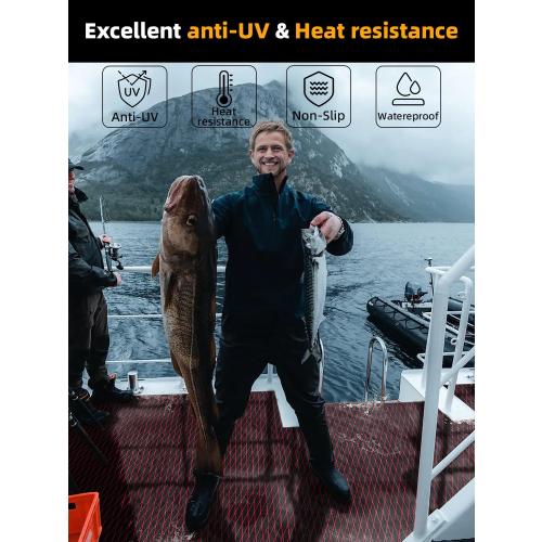 Boat Flooring EVA Foam Boat Decking Marine Mat Non-Slip Self-Adhesive Flooring Sheet for Motorboat Jon Boats Bass Boat Kayak RV Floor, 94.5''x 47.2'', Black with Red Lines