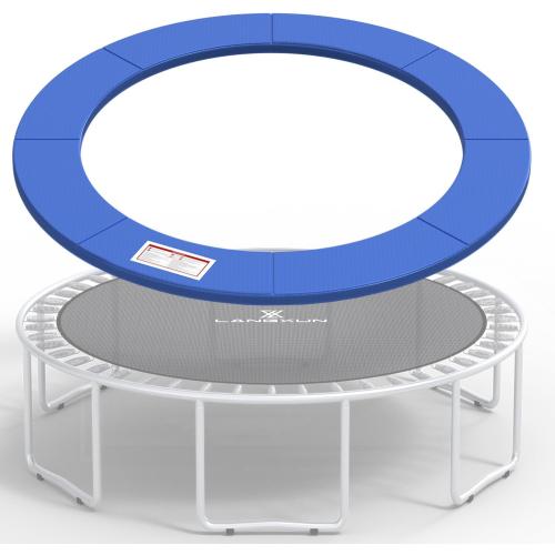 LANGXUN Universal Trampoline Repalcement Safety Pad, 8ft 10ft 12ft 14ft 15ft 16ft Waterproof Surround Spring Foam Cover for Round Frame