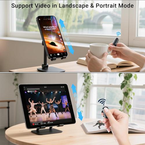 Scrolling Ring Remote for TikTok YouTube IG Shorts Video Landscape Portrait, Fingertip Wireless Scroller Page Turner Clicker for Kindle APP Compatible with iPhone iPad Android Phone Tablet
