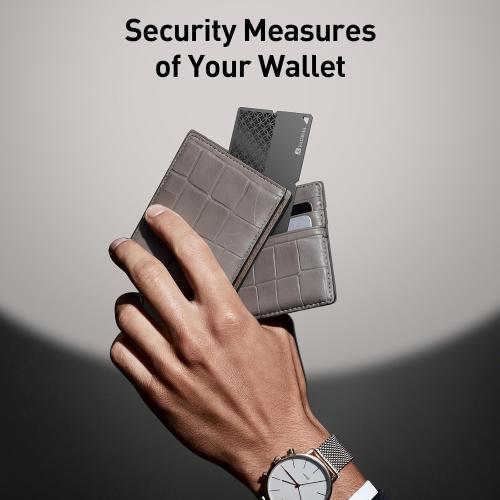 2025 [Apple MFi Certified] (iOS Only) Bluetooth Tracker Smart Finder for Apple Find My iPhone Card Wallet GPS Tracker, 5-10 Years Battery, Keys Finder and Item Locator for Keys, Bags, Passport