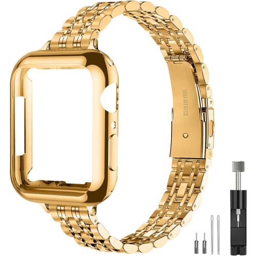 Slim Watch Band Compatible with Apple Watch 41mm 45mm 42mm 44mm 40mm 38mm Metal Stainless Steel Watchband Suitable for iWatch 11/10/9/8/7/6/5/4/3/2/1/SE Series Women Luxury Strap