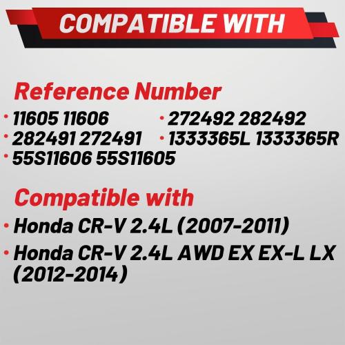 Upgraded Front Struts Assembly w/Coil Spring Shock Absorber Compatible with Honda CR-V 2.4L 2007-2014 2008 2009 2010 2011 2012 2013 Replace 1333365L 1333365R