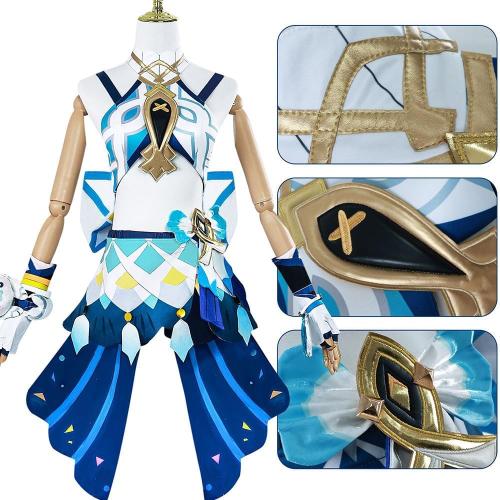 XL Mualani Cosplay Costume Mualani Outfit Dress Uniform Women Halloween Full Set