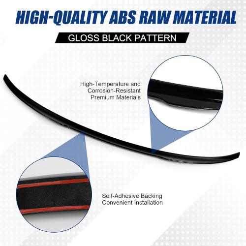 Rear Spoiler for 2019-2025 BMW G20 & G80 M3 330i 330e M340i, Gloss Black Car Trunk Wing, M3 Style Tail Deck Lip
