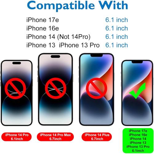 Mothca Matte Glass Screen Protector for iPhone 17e / iPhone 16e / iPhone 14 / iPhone 13 / iPhone 13 Pro [6.1 Inch] Anti-Glare & Anti-Fingerprint Tempered Glass [Easy Installation Frame] Smooth as Silk