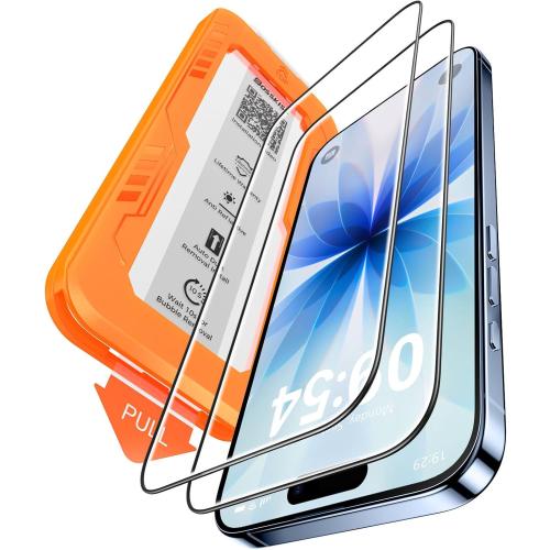 BossKiss for iPhone 17 pro max Screen Protector 6.3 inch, [TOP 9H  Hardness] [Military Grade Shatter Protection] [Sensitive Touch] [Easy Installation] [HD Clear] Full Coverage Tempered Glass 2 Pack