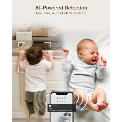 ARENTI Baby Monitor with Camera and Audio B2 Set, 2.4G WiFi with Phone App