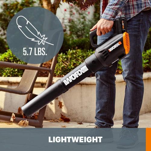 Worx 20V String Trimmer Cordless & Edger 3.0   Leaf Blower Cordless with Battery and Charger Turbine, Black and Orange