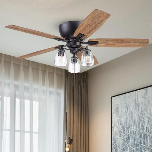 4 Pack Clear Seeded Glass Replacement Shades Covers for Ceiling Fan Light Fixtures Pendant Lighting Chandelier Vanity Light Kitchen Island Light, 2-1/8 Fitter, 5.47 High, 4.76 Diameter