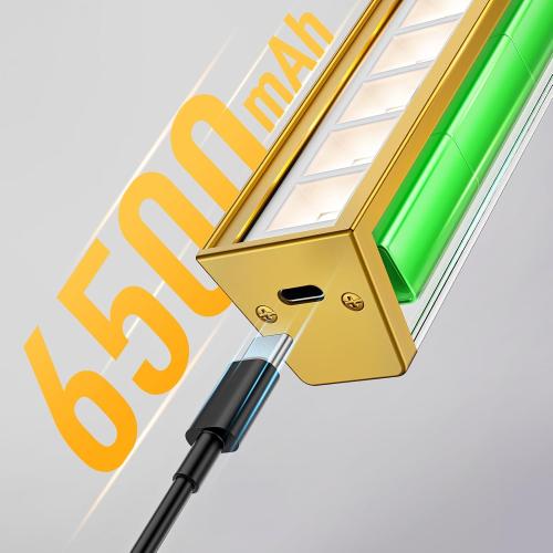 Size Medium Color Gold Picture Lights for Wall, Battery Operated Picture Light 24in Gallery Light for Paintings CCT Dimmable Recharging Battery Wall Light with Remote Control for Living Room Gallery Dartboard
