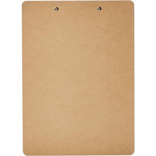 Amazon Basics Hardboard Office Clipboard, 6-Pack, Brown