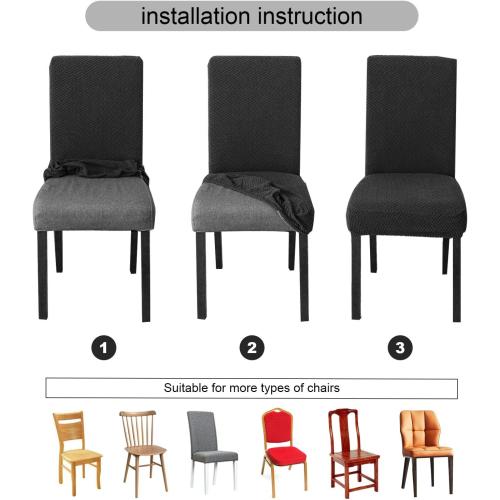 Genina Stretch Chair Covers for Dining Room Kitchen Parsons Set of 6