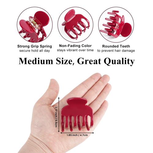 MAORULU 1.85 Small Acetate Hair Claw Clip for Thin & Medium Hair