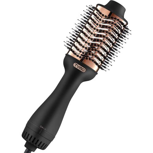 TYMO Hair Dryer Brush Blow Dryer Brush in One, 4 in 1 Ionic Hairdryer and Styler Volumizer with Oval Titanium Barrel, Hot Air Straightener for Smooth Frizz-Free Blowout, Gold, 2.85 Inch