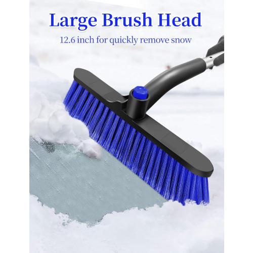 HEEYA Car Scraper with 12.6 Inch Large Brush Head, Extendable Snow Scraper for Windshield Window, Snow Brush and Ice Scraper for SUV Truck Automobile Vehicle - Blue